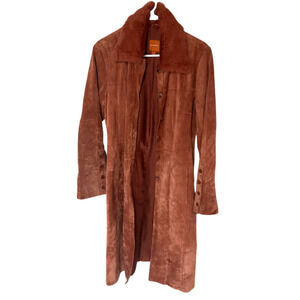 John Carlisle - Anonymous women's Suede Leather Long Coat Size M
